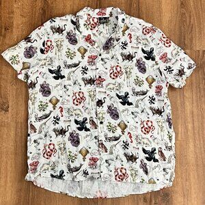 NEW Pretty Snake White Linen Freak of Nature Shirt Oddity Shirt 2XL